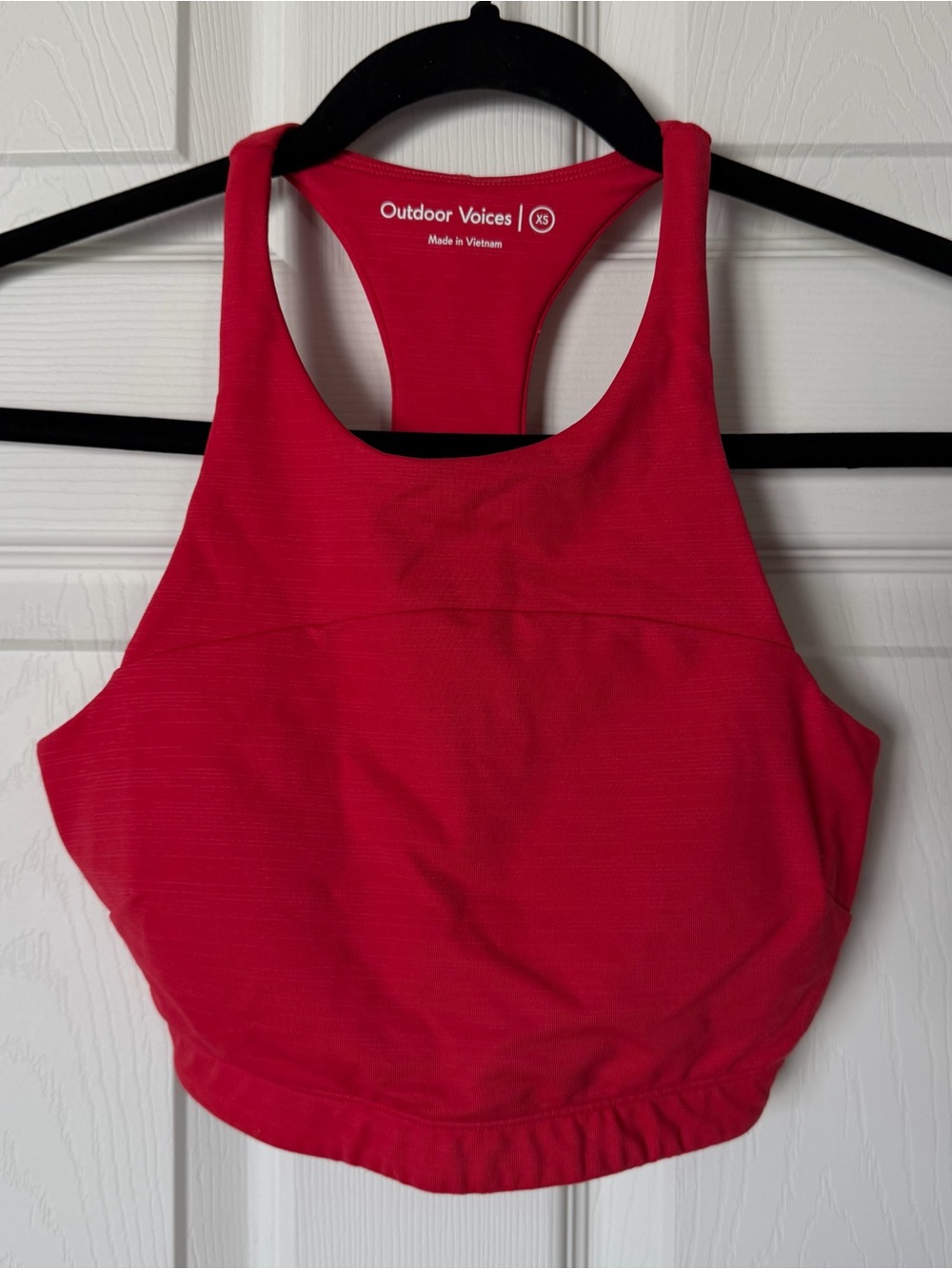 Outdoor Voices Bright Red Racerback Crop Sports Bra